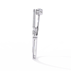 White Gold Floating Solitaire Diamond Bracelet