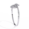 White Gold Twin Shield Bypass Diamond Bracelet