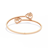 Rose Gold Twin Shield Bypass Diamond Bracelet