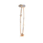 Rose Gold Swirl Wave Diamond Chain Bracelet