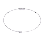 White Gold Pavé Swirl Diamond Chain Bracelet