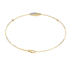 Yellow Gold Pavé Swirl Diamond Chain Bracelet
