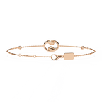 Rose Gold Swirl Wave Diamond Chain Bracelet