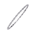 White Gold Rectangular Station Diamond Line Bracelet