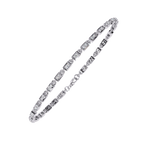White Gold Rectangular Station Diamond Line Bracelet