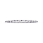 White Gold Rectangular Station Diamond Line Bracelet