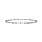 White Gold Rectangular Station Diamond Line Bracelet
