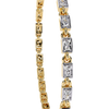 Yellow Gold Rectangular Station Diamond Line Bracelet