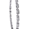 White Gold Rectangular Station Diamond Line Bracelet