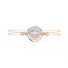 Rose Gold Crescent Orbit Diamond Chain Bracelet