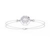 White Gold Pavé Disc Diamond Chain Bracelet