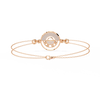 Rose Gold Crescent Orbit Diamond Chain Bracelet
