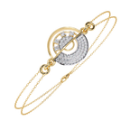 Yellow Gold Pavé Disc Diamond Chain Bracelet