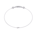 White Gold Pavé Disc Diamond Chain Bracelet