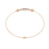 Rose Gold Crescent Orbit Diamond Chain Bracelet