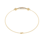 Yellow Gold Pavé Disc Diamond Chain Bracelet