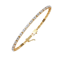 Yellow Gold Classic Prong-Set Diamond Tennis Bracelet