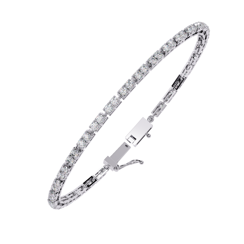 White Gold Classic Prong-Set Diamond Tennis Bracelet