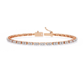 Rose Gold Classic Four-Prong Tennis Diamond Bracelet