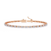 Rose Gold Classic Four-Prong Tennis Diamond Bracelet