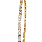 Yellow Gold Classic Prong-Set Diamond Tennis Bracelet