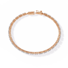 Rose Gold Classic Four-Prong Tennis Diamond Bracelet