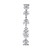 White Gold Floral Cluster Diamond Line Bracelet