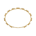 Yellow Gold Floral Cluster Diamond Line Bracelet