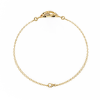 Yellow Gold Openwork Hexagon Disc Triple Chain Bracelet