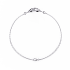 White Gold Diamond Honeycomb Sphere Double Chain Bracelet