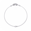 White Gold Diamond Honeycomb Sphere Double Chain Bracelet