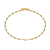 Yellow Gold Four-Petal Flower Station Link Bracelet