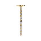 Yellow Gold Four-Petal Flower Station Link Bracelet