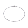 White Gold Diamond Graduated Bezel Disc Station Bracelet