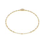 Yellow Gold Graduated Bezel Disc Diamond Bracelet