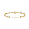 Yellow Gold Graduated Bezel Disc Diamond Bracelet