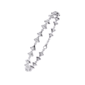 White Gold Diamond Alternating Fan Link Bracelet