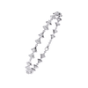 White Gold Diamond Alternating Fan Link Bracelet
