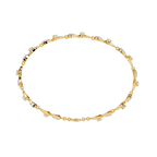 Yellow Gold Fan Link Alternating Diamond Bracelet
