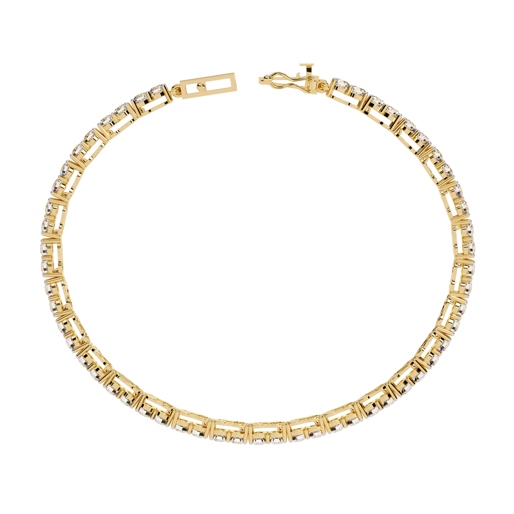 Yellow Gold Classic Four-Prong Tennis Bracelet