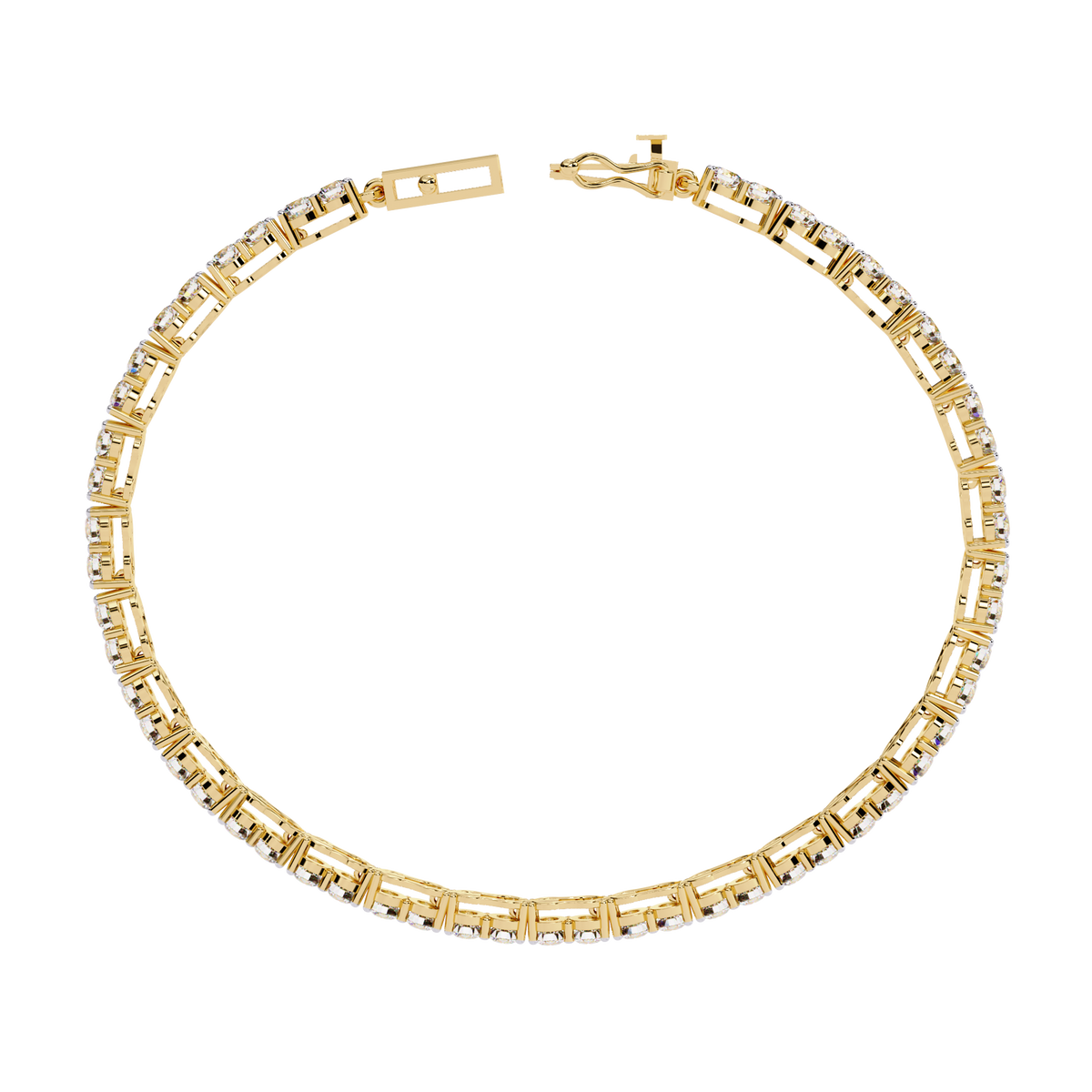 Yellow Gold Classic Four-Prong Tennis Bracelet