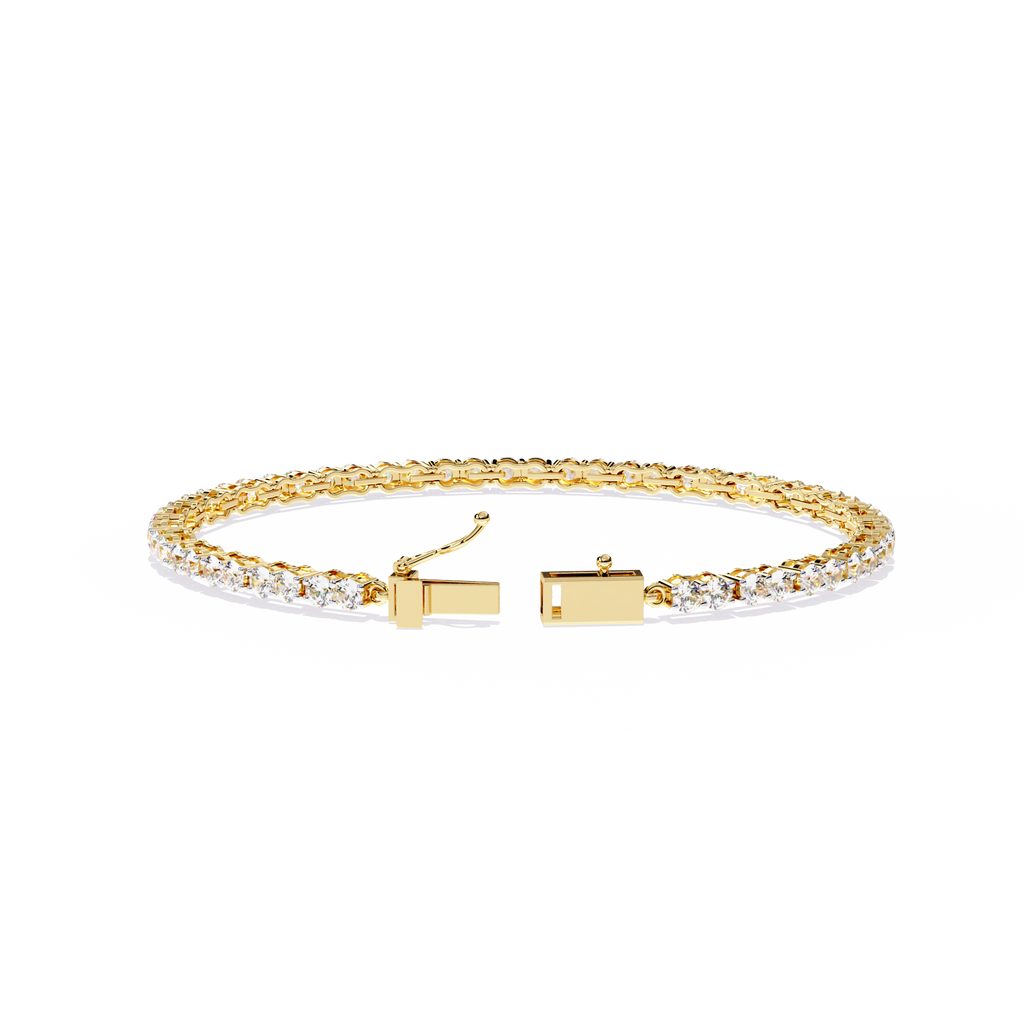 Yellow Gold Classic Four-Prong Tennis Bracelet