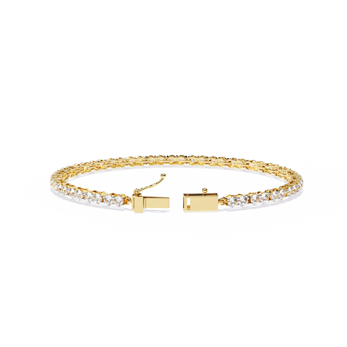 Yellow Gold Classic Four-Prong Tennis Bracelet