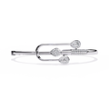 White Gold Diamond Pear Halo Hairpin Bracelet
