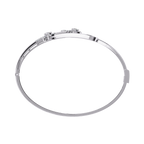 White Gold Diamond Pear Halo Hairpin Bracelet