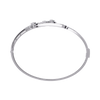 White Gold Diamond Pear Halo Hairpin Bracelet