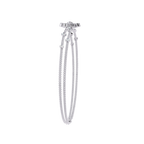 White Gold Diamond Pinwheel Flower Twisted Double Strand Bracelet