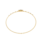 Yellow Gold Diamond Snowflake Twin-Chain Bracelet