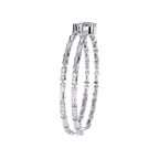 White Gold Diamond Solitaire Bamboo Bar Link Bracelet