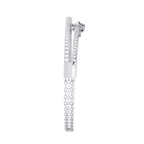 White Gold Diamond Interlocking Oval Link Split Row Bracelet
